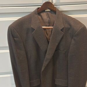 Men's Brown Checkered Blazer